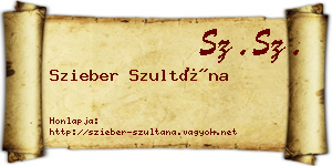 Szieber Szultána névjegykártya
